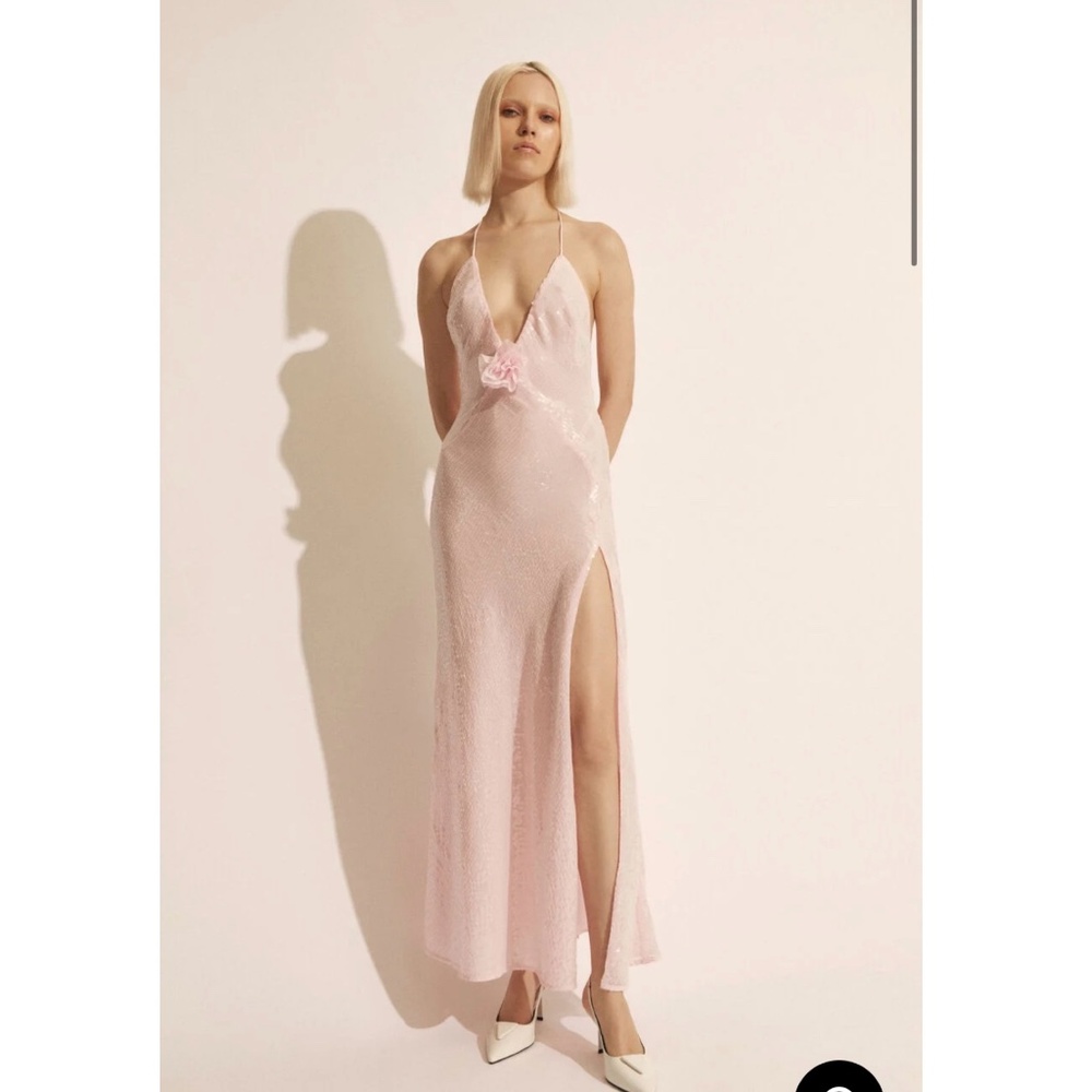 Anthropology sequin halter dress